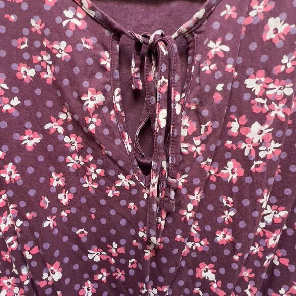 H&M Floral Short Sleeve Knee Length Dress Size M - Picture 2 of 9